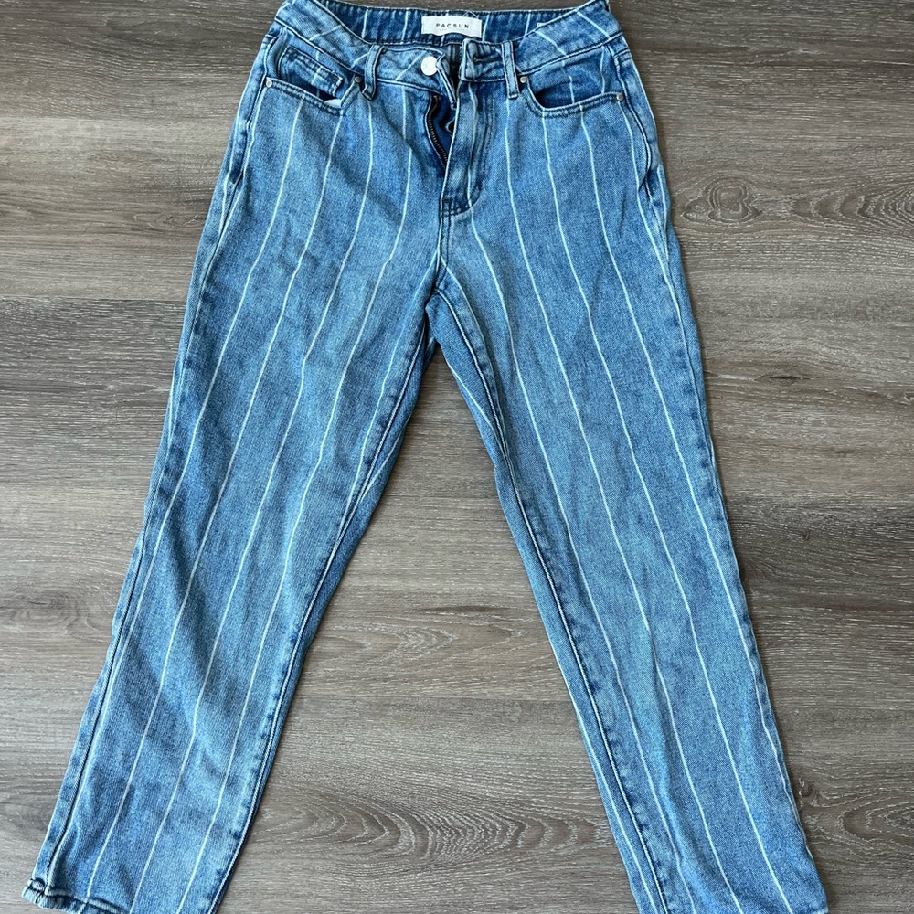 Stripped Pacsun Mom Jeans Size 24